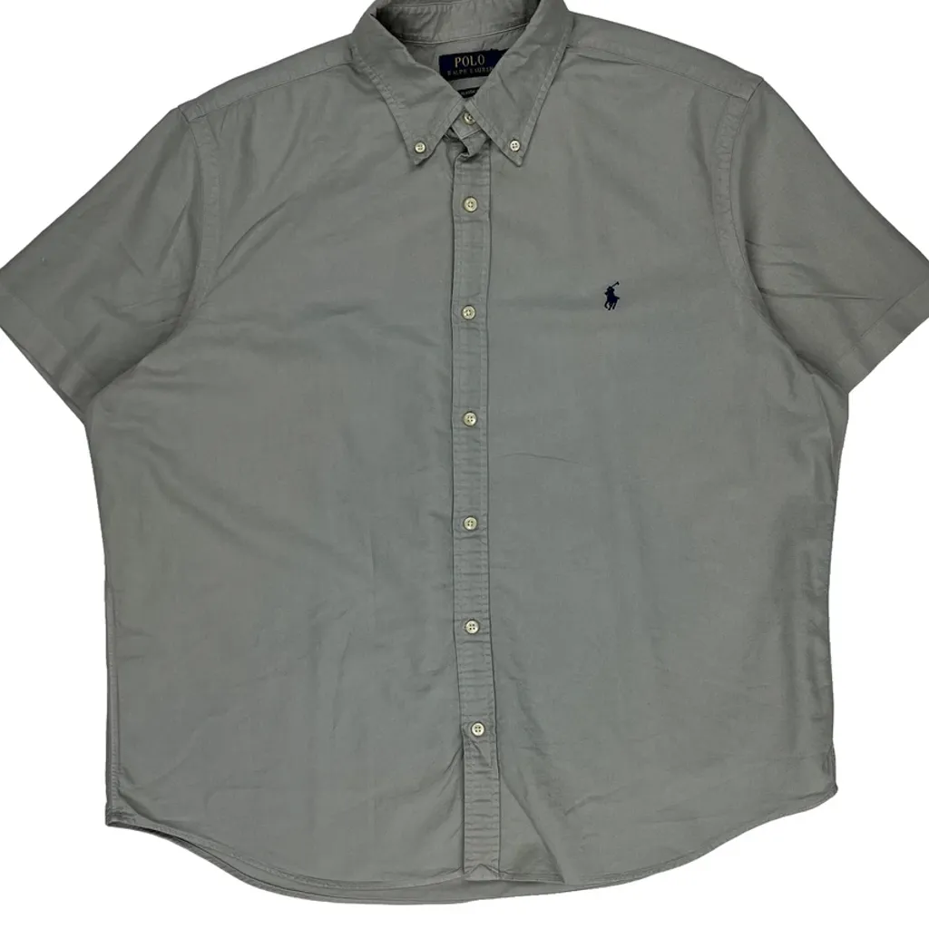 Polo By Ralph Lauren Short Sleeve Shirt - XL Grey Cotton - Image 4