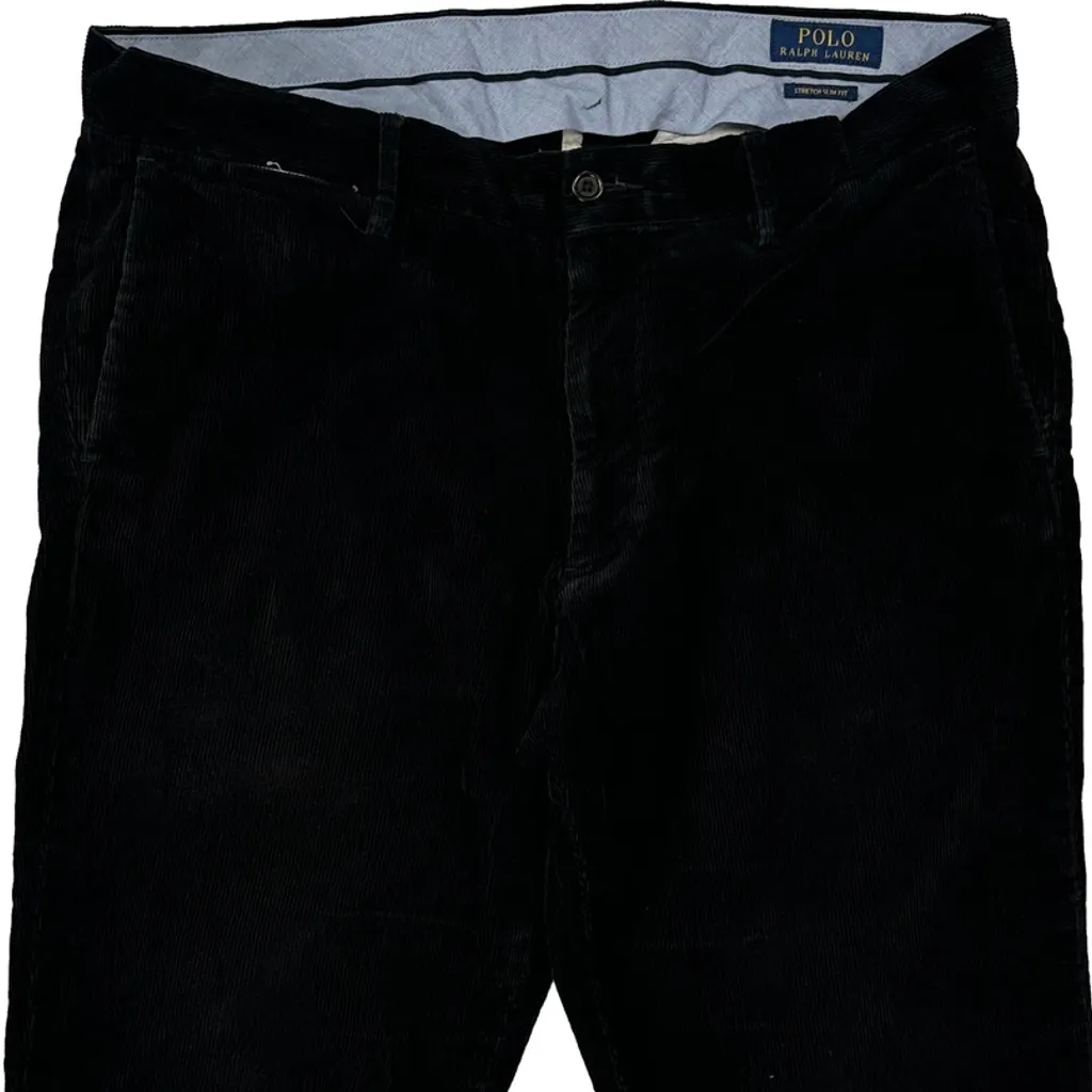 Polo By Ralph Lauren Slim Fit Shorts - 32W 12L Black Corduroy - Image 9