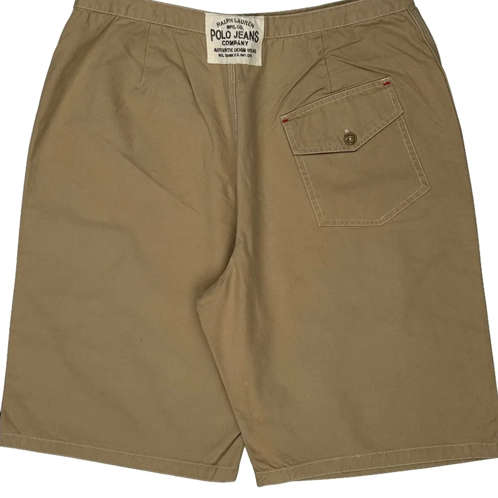Polo By Ralph Lauren Floral Shorts - Mediumw 9L Khaki Cotton - Image 4