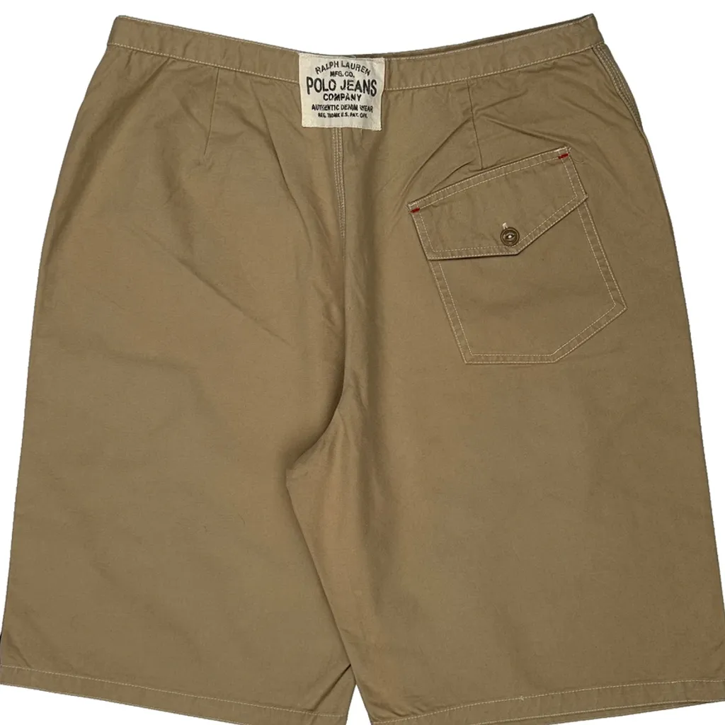 Polo By Ralph Lauren Floral Shorts - Mediumw 9L Khaki Cotton - Image 5
