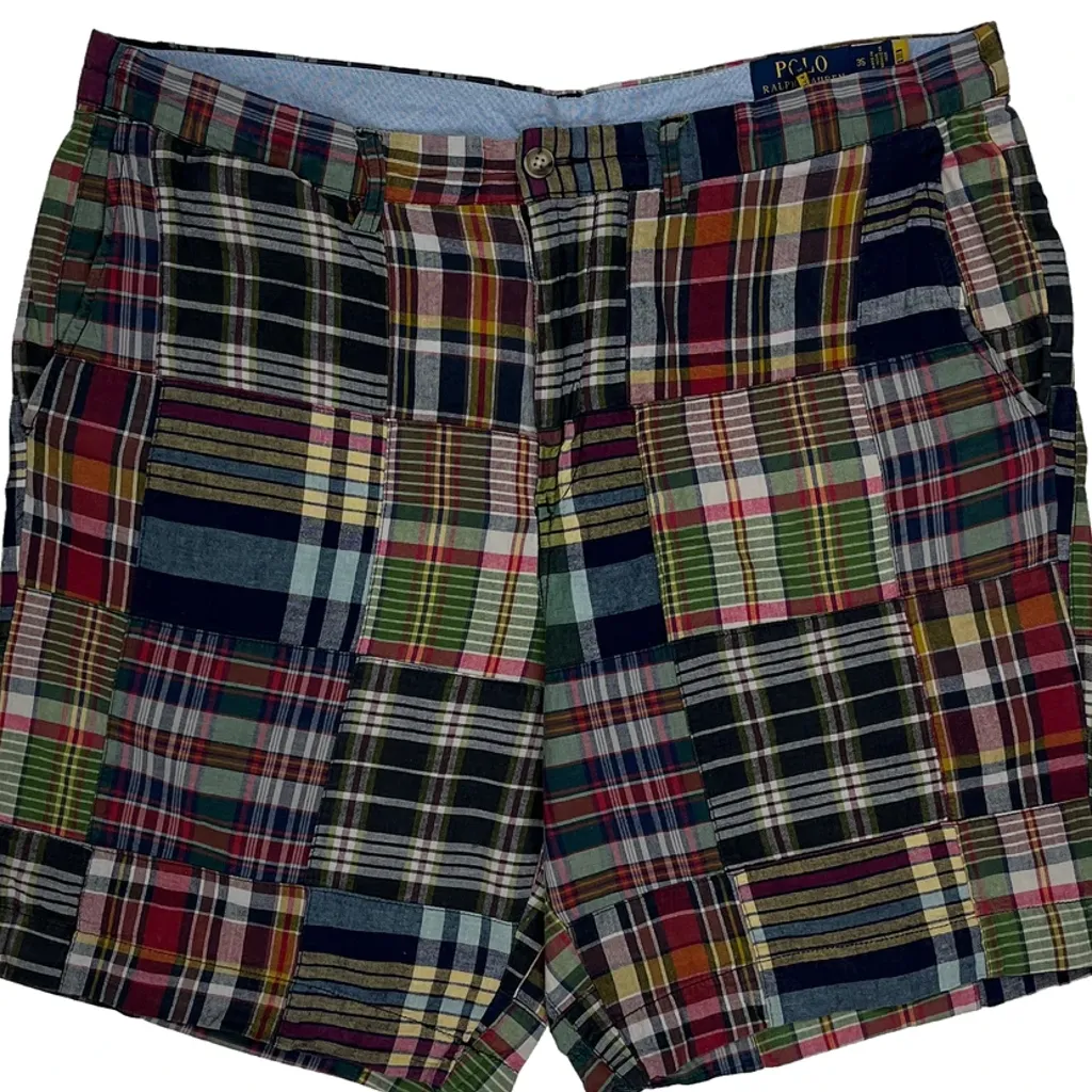 Polo By Ralph Lauren Patchwork Madras Shorts - 35W 7L Multicoloured Cotton - Image 9