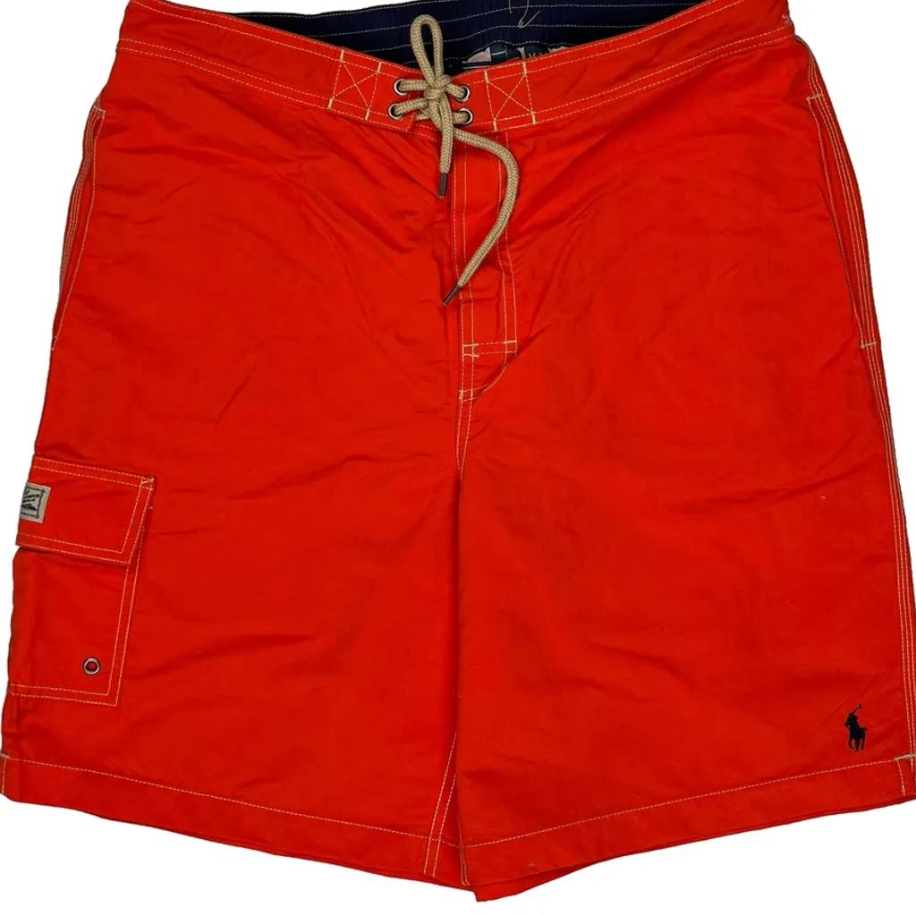Polo By Ralph Lauren Shorts - 32W 6L Red Nylon - Image 10