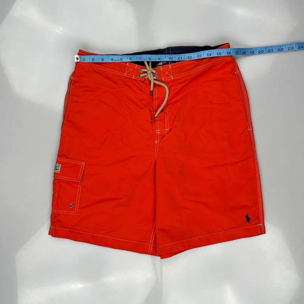 Polo By Ralph Lauren Shorts - 32W 6L Red Nylon - Image 3