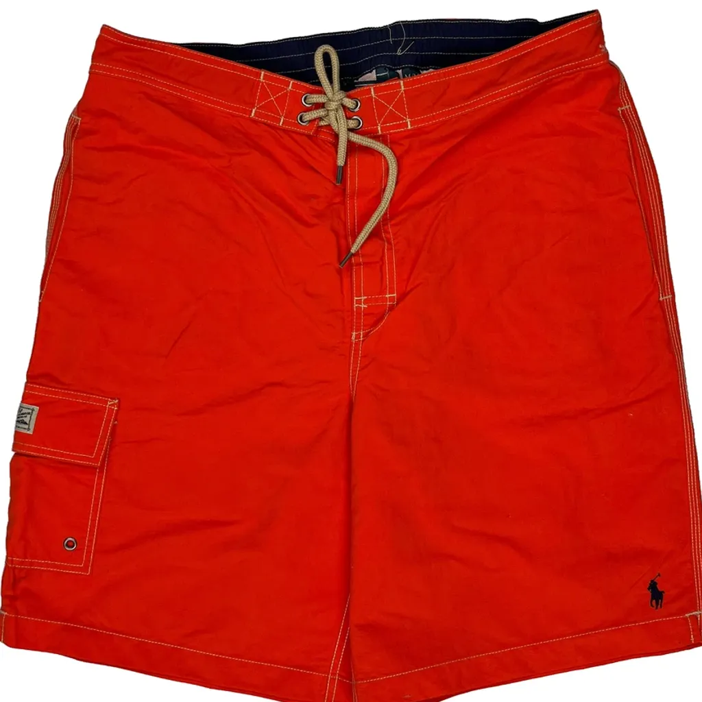 Polo By Ralph Lauren Shorts - 32W 6L Red Nylon - Image 9