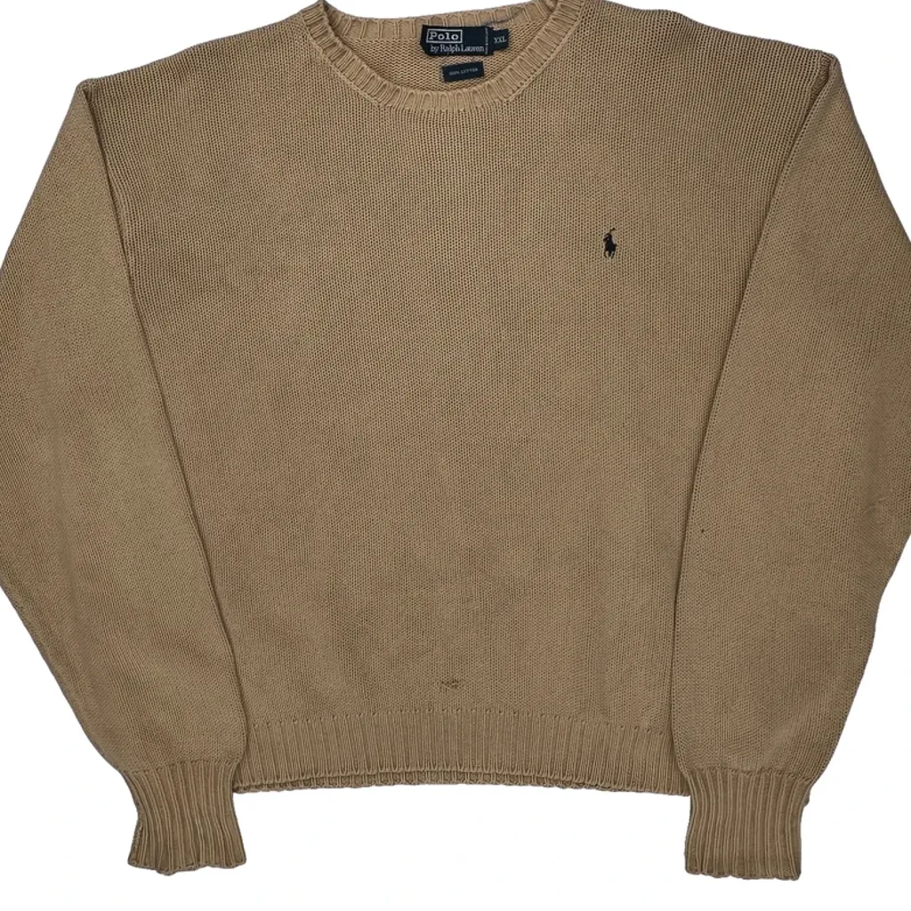 Polo By Ralph Lauren Sweater - 2XL Beige Cotton - Image 5