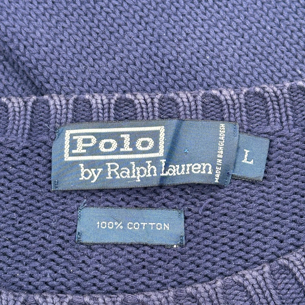 Polo By Ralph Lauren Sweater - Large Blue Cotton - Image 3
