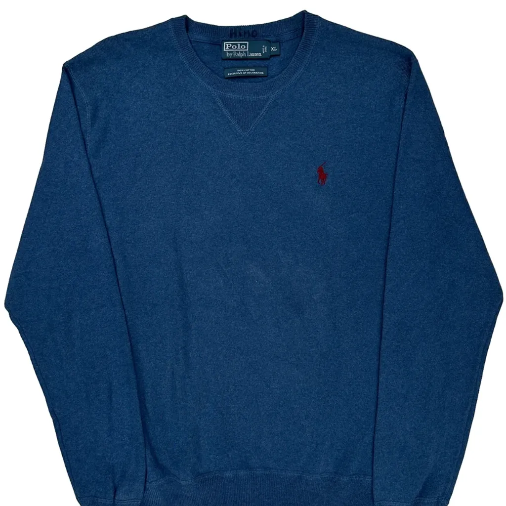 Polo By Ralph Lauren Sweater - XL Blue Cotton - Image 4