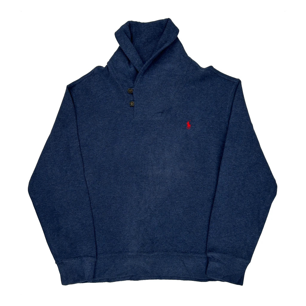 Polo By Ralph Lauren Sweater - XL Blue Cotton