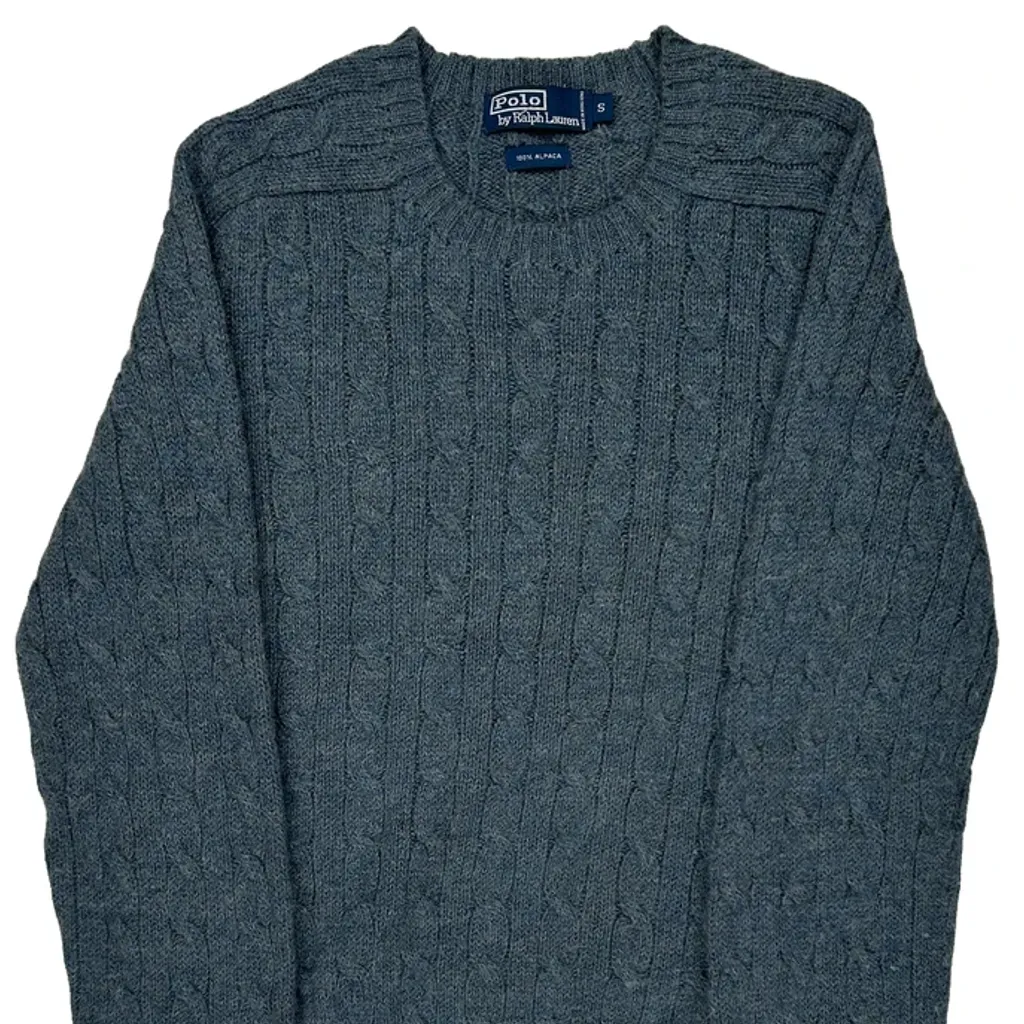 Polo By Ralph Lauren Sweater - Small Gray Alpaca - Image 5
