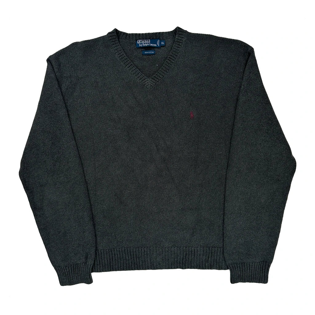 Polo By Ralph Lauren Sweater - XL Gray Cotton