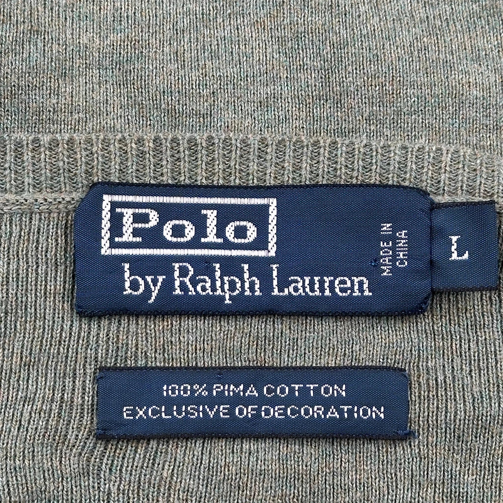 Polo By Ralph Lauren Sweater - Large Green Cotton - Image 3
