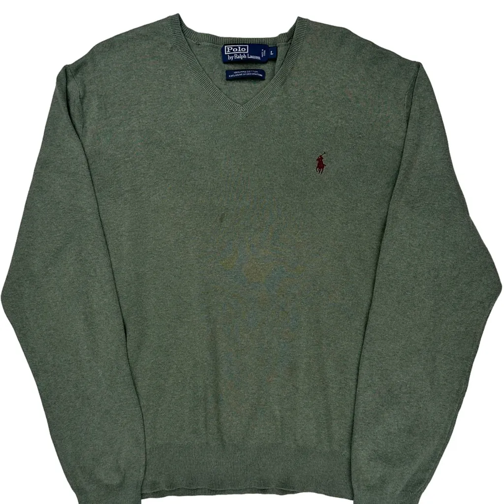 Polo By Ralph Lauren Sweater - Large Green Cotton - Image 4