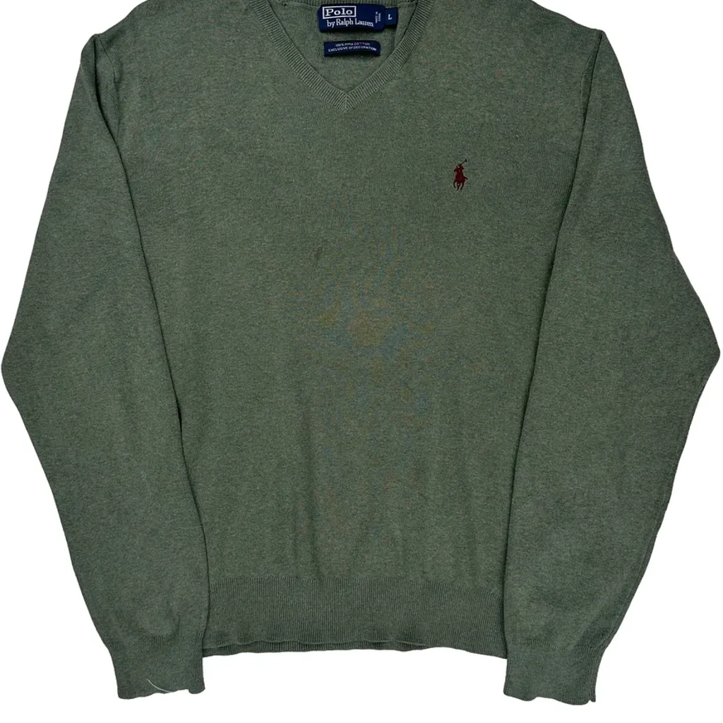Polo By Ralph Lauren Sweater - Large Green Cotton - Image 5