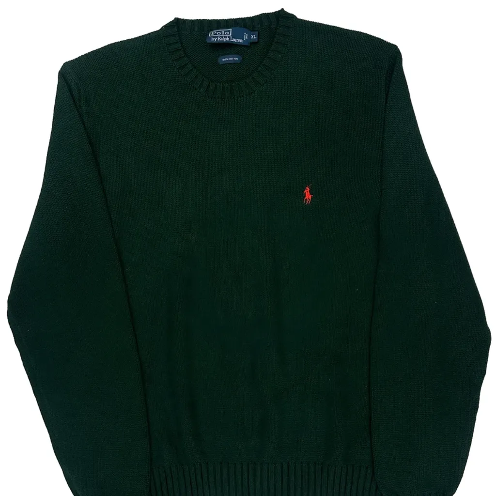 Polo By Ralph Lauren Sweater - XL Green Cotton - Image 5