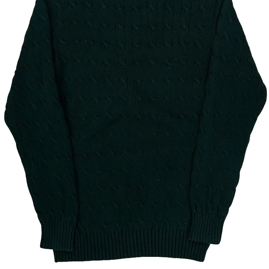 Polo By Ralph Lauren Cable Knit Sweater - XL Green Cotton - Image 7