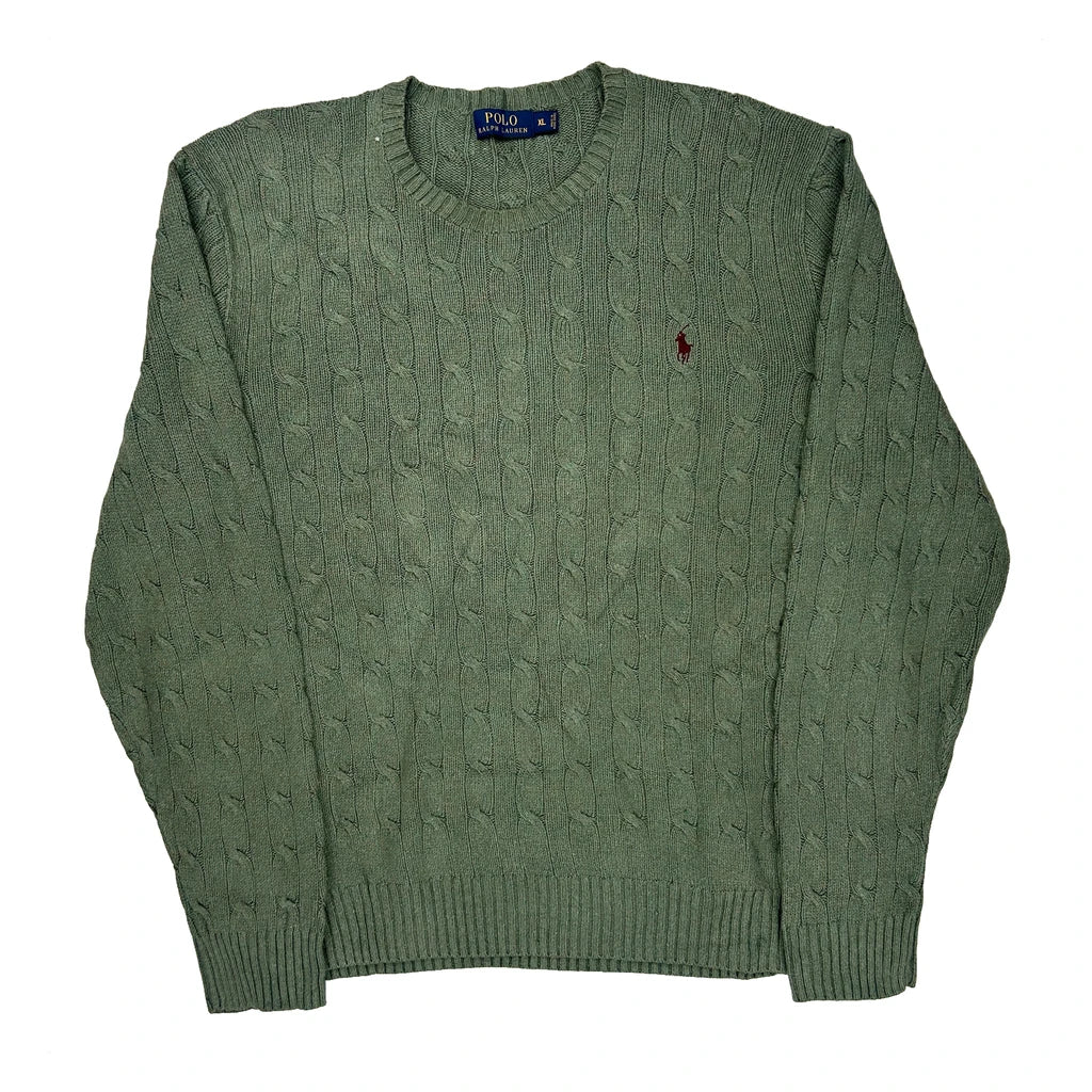 Polo By Ralph Lauren Sweater - XL Green Cotton