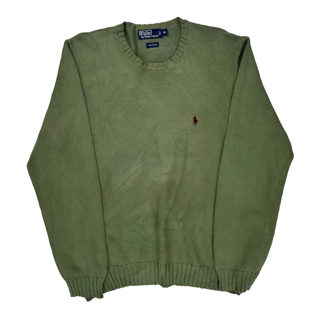 Polo By Ralph Lauren Sweater - XL Green Cotton