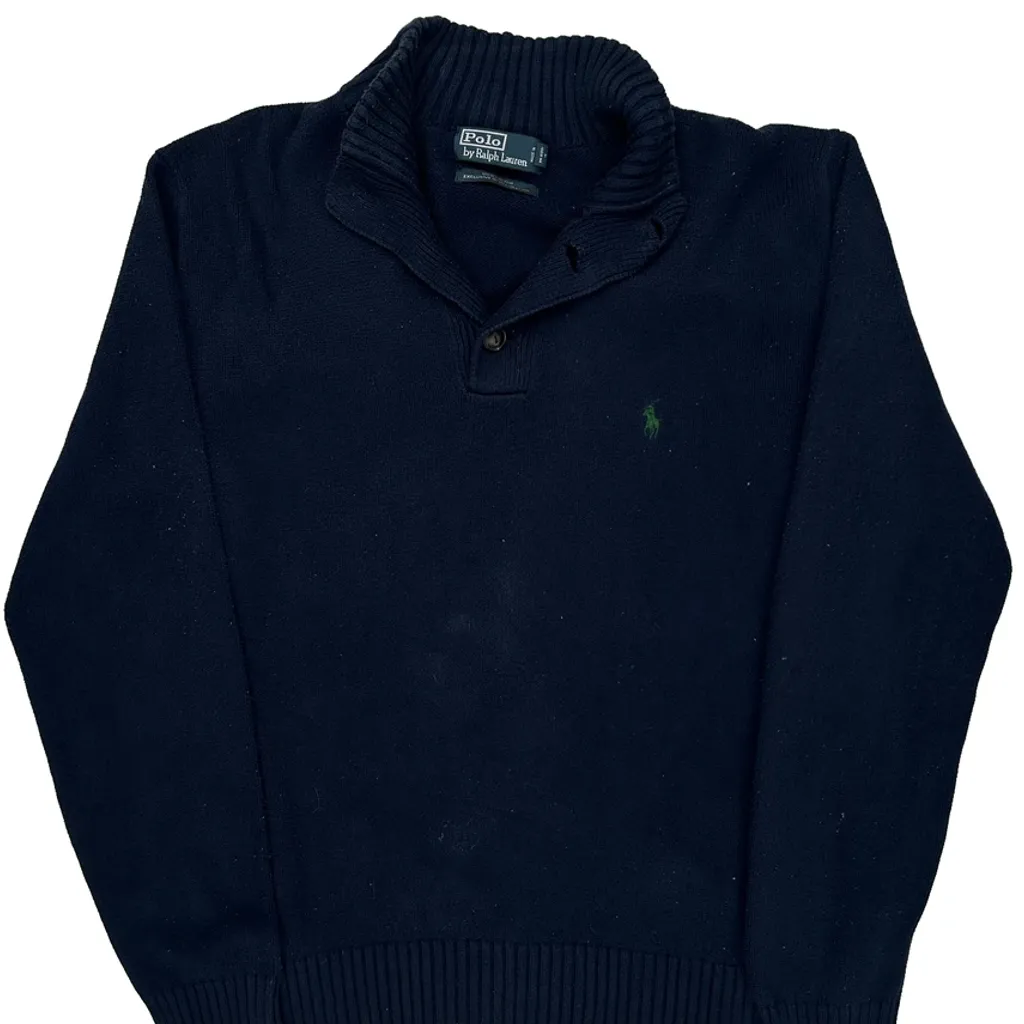 Polo By Ralph Lauren Sweater - Large Navy Cotton - Image 4
