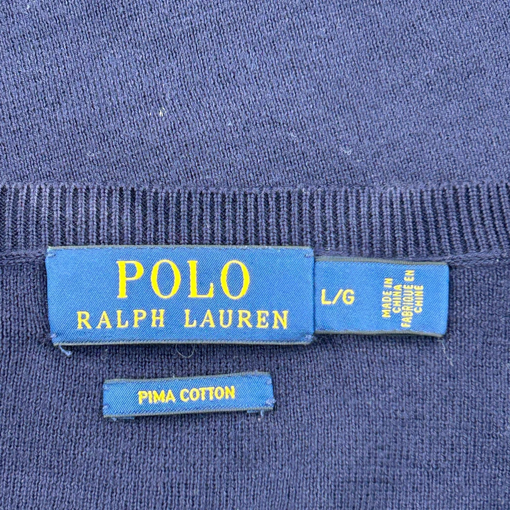 Polo By Ralph Lauren Sweater - Large Navy Cotton - Image 3