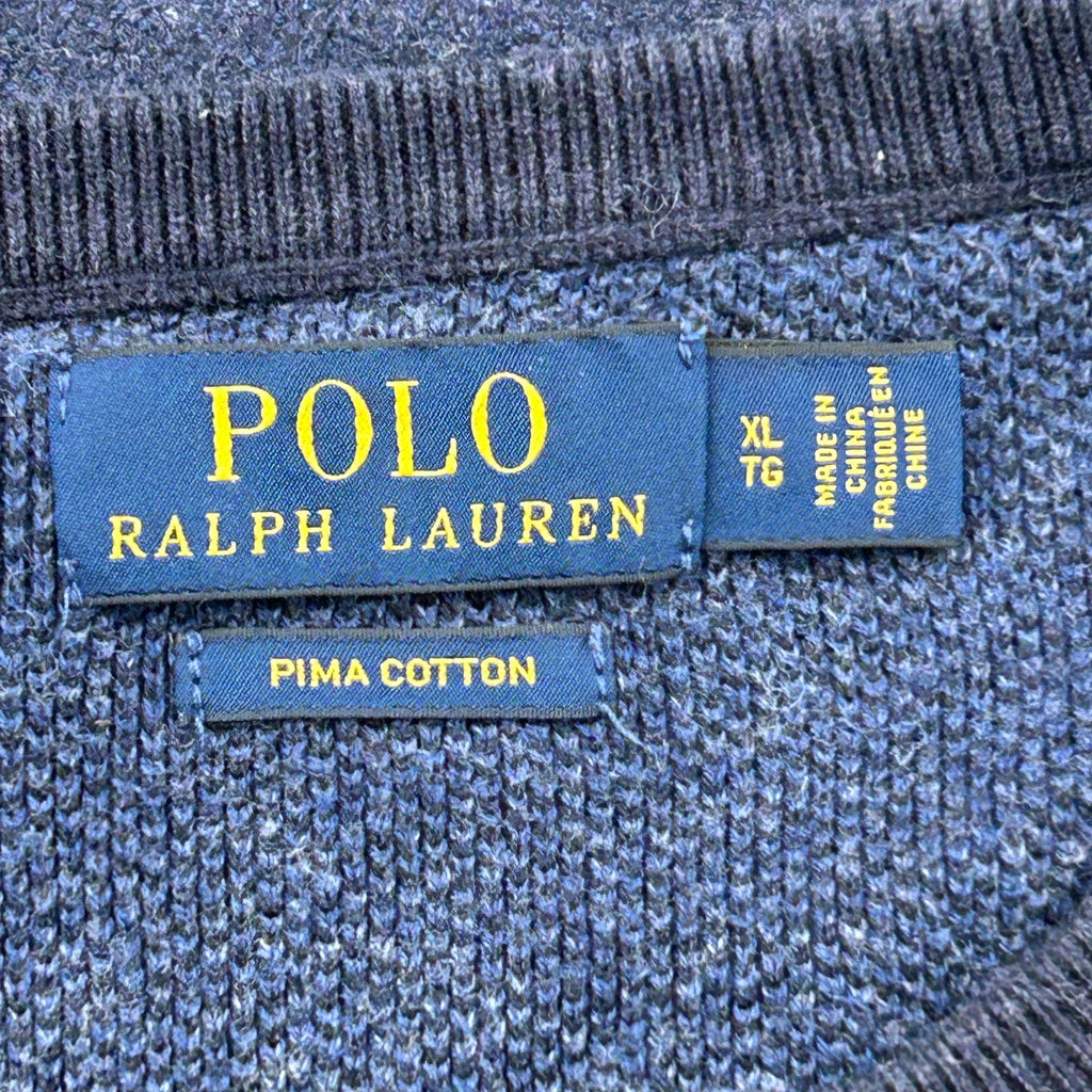 Polo By Ralph Lauren Sweater - XL Navy Cotton - Image 3