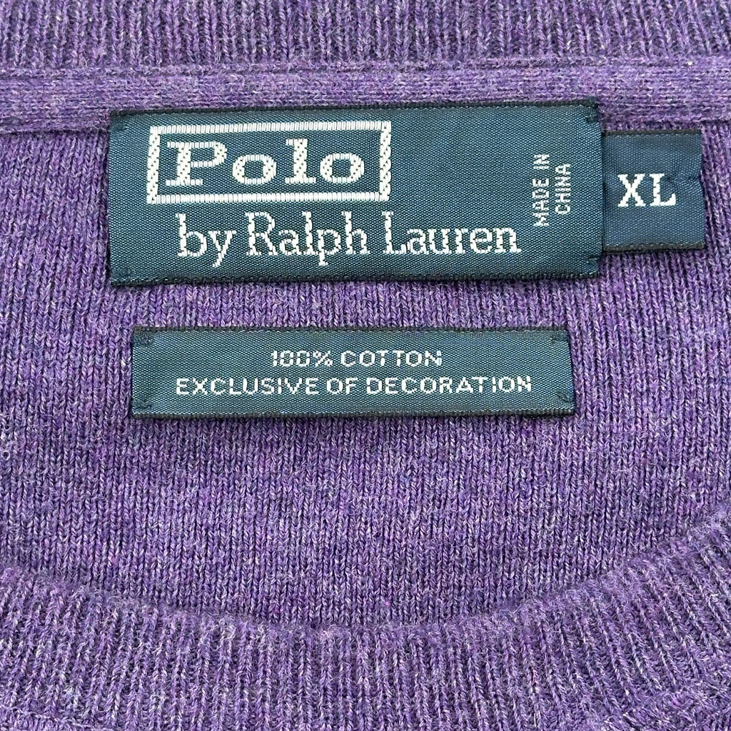 Polo By Ralph Lauren Sweater - XL Purple Cotton - Image 3