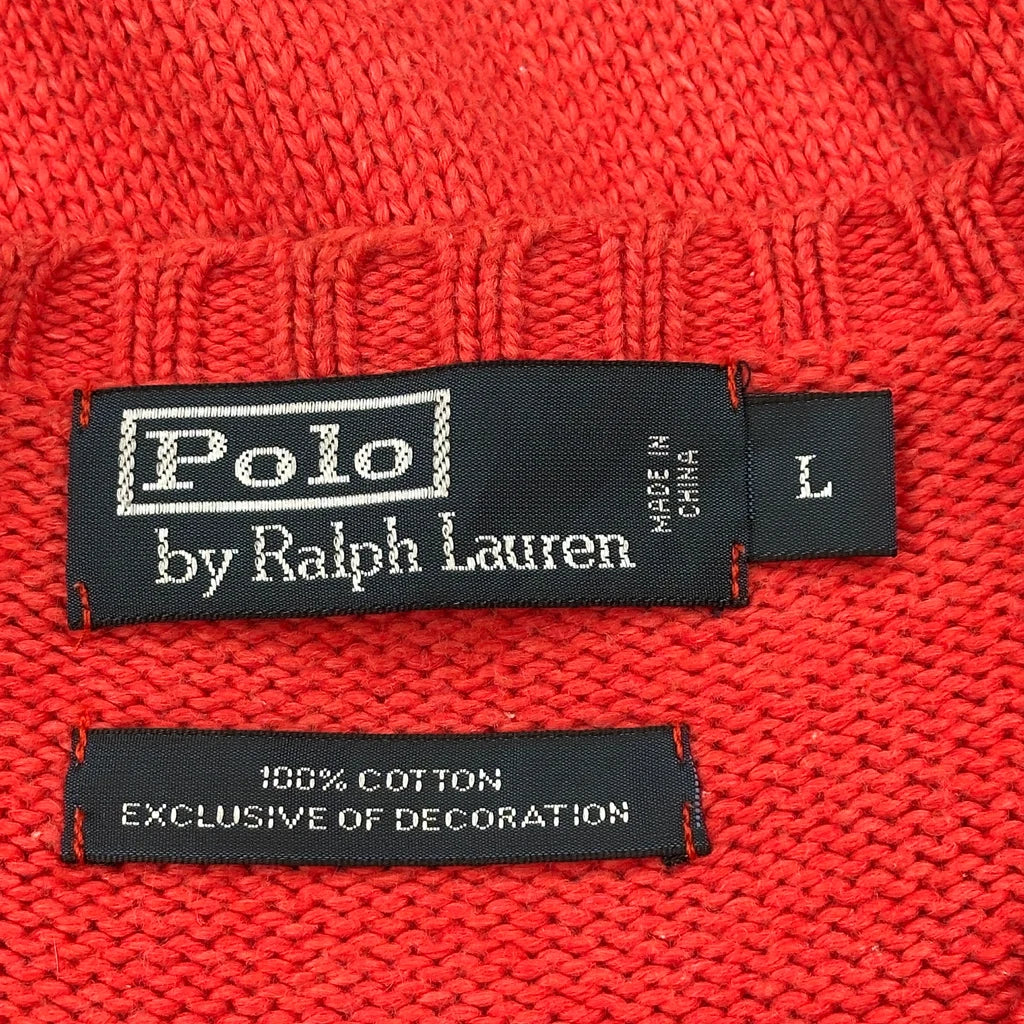 Polo By Ralph Lauren Sweater - Large Red Cotton - Image 3