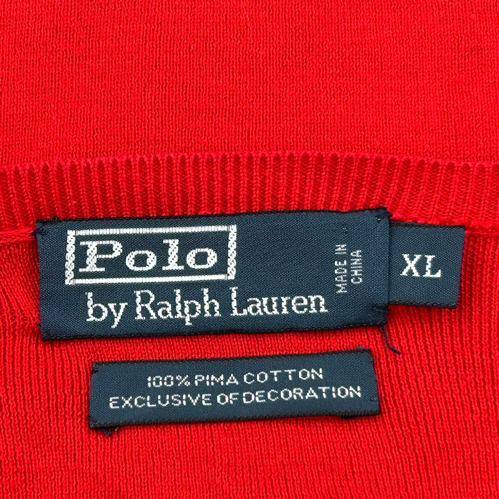 Polo By Ralph Lauren Sweater - XL Red Cotton - Image 3