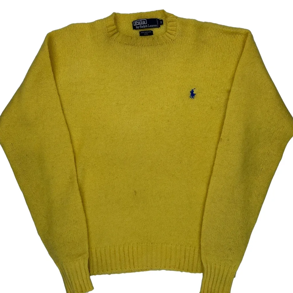 Polo By Ralph Lauren Sweater - Medium Yellow Wool - Image 4
