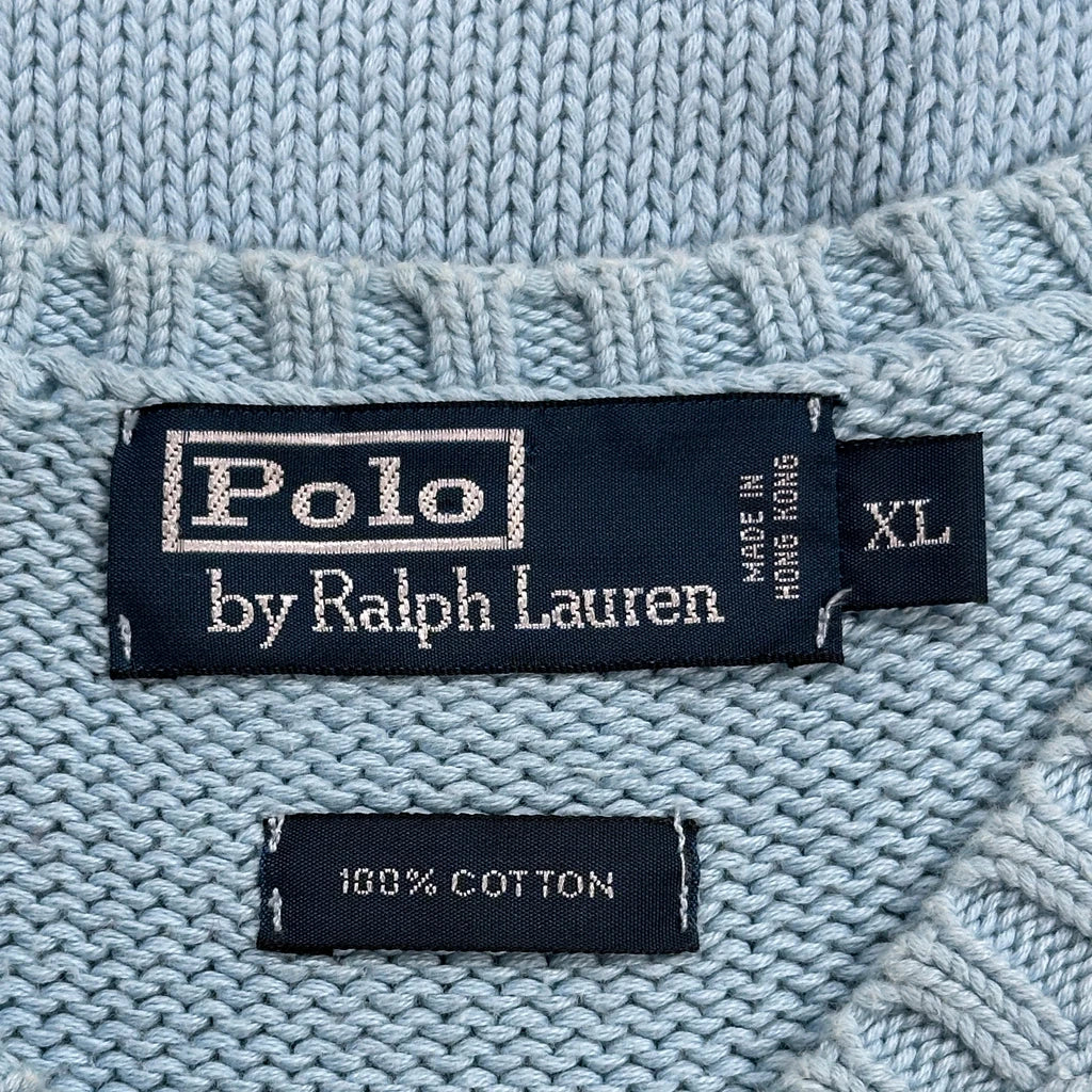 Polo By Ralph Lauren Sweater Vest - XL Blue Cotton - Image 3