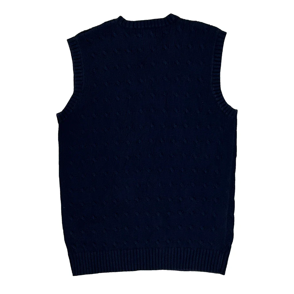 Polo By Ralph Lauren Sweater Vest - XL Navy Cotton - Image 2