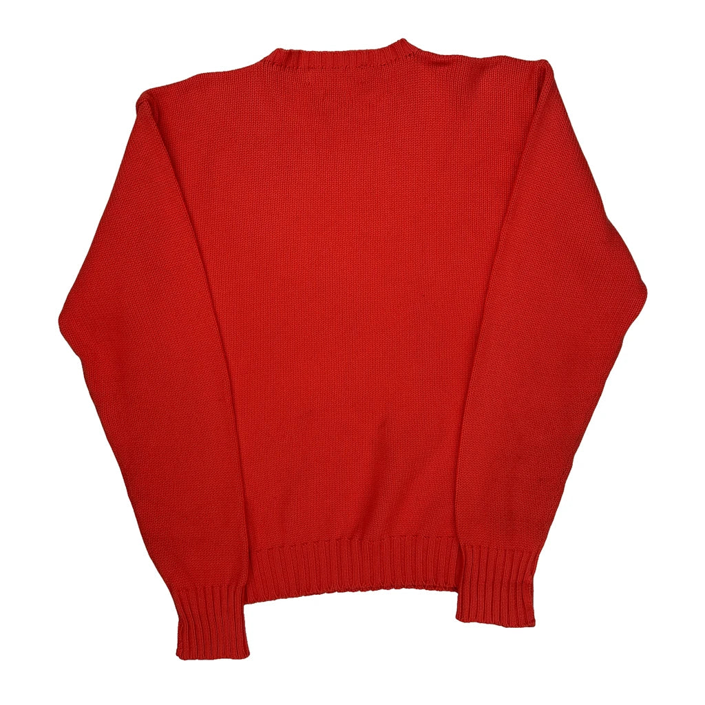 Polo By Ralph Lauren Sweater - Medium Red Cotton - Image 2