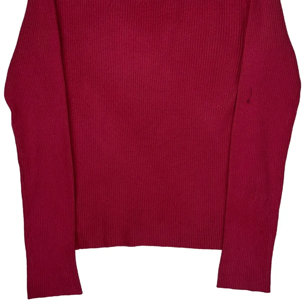 Polo By Ralph Lauren Ribbed Knit Sweater - Small Red Acrylic - Image 6