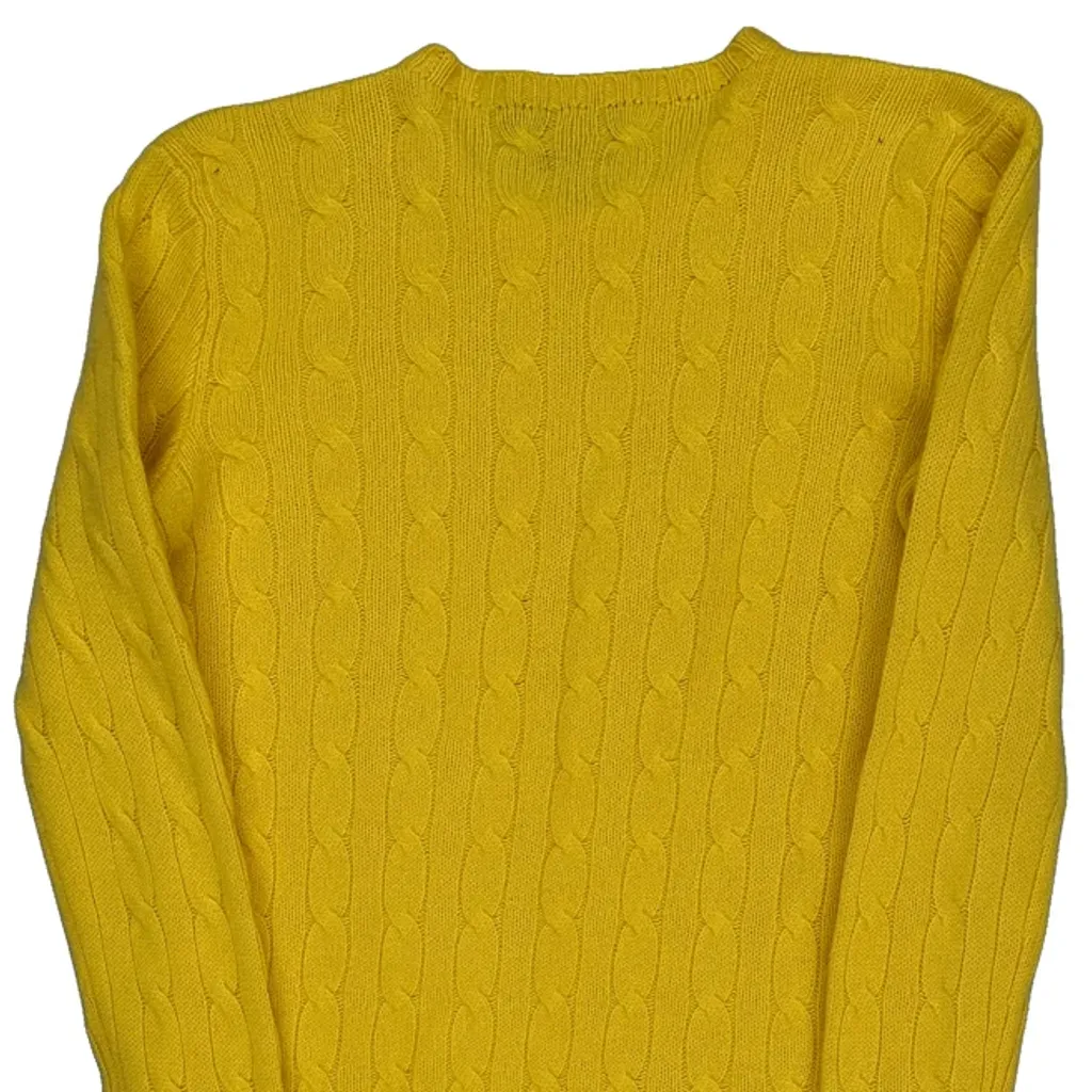 Polo By Ralph Lauren Cable Knit Sweater - Medium Yellow Cashmere - Image 6