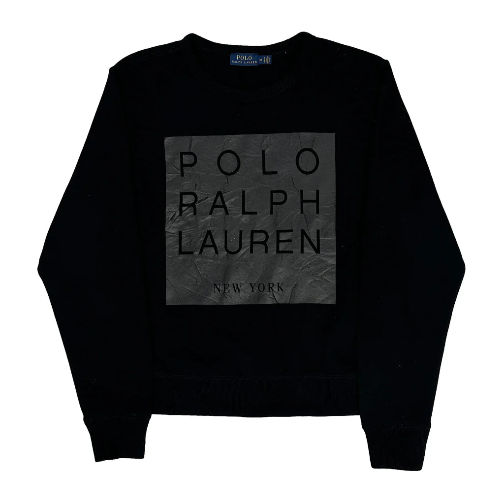 Polo By Ralph Lauren Sweatshirt - Medium Black Cotton