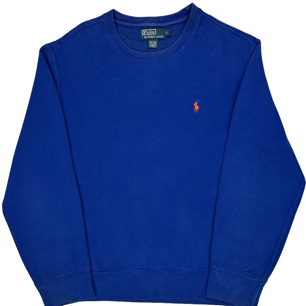 Polo By Ralph Lauren Sweatshirt - Large Blue Cotton - Image 4