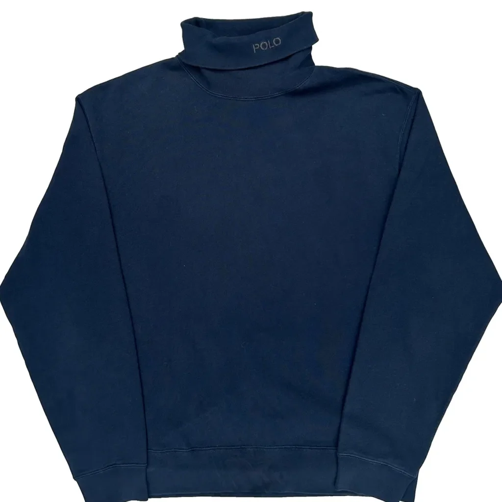 Polo By Ralph Lauren Sweatshirt - Medium Blue Acrylic - Image 4