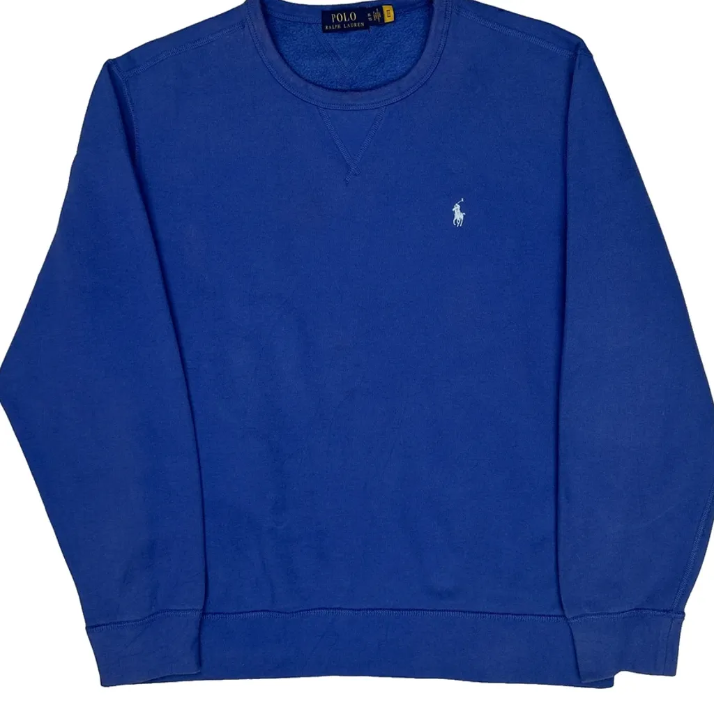 Polo By Ralph Lauren Sweatshirt - XL Blue Cotton - Image 4