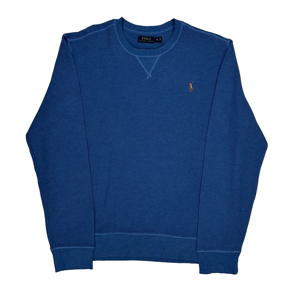 Polo By Ralph Lauren Sweatshirt - XL Blue Cotton