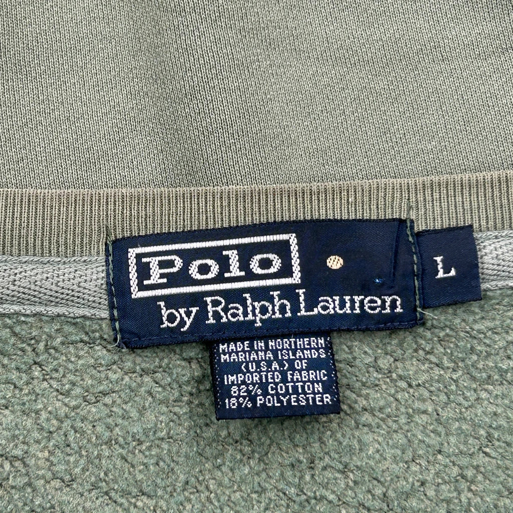 Polo By Ralph Lauren Sweatshirt - Large Green Cotton Blend - Image 3
