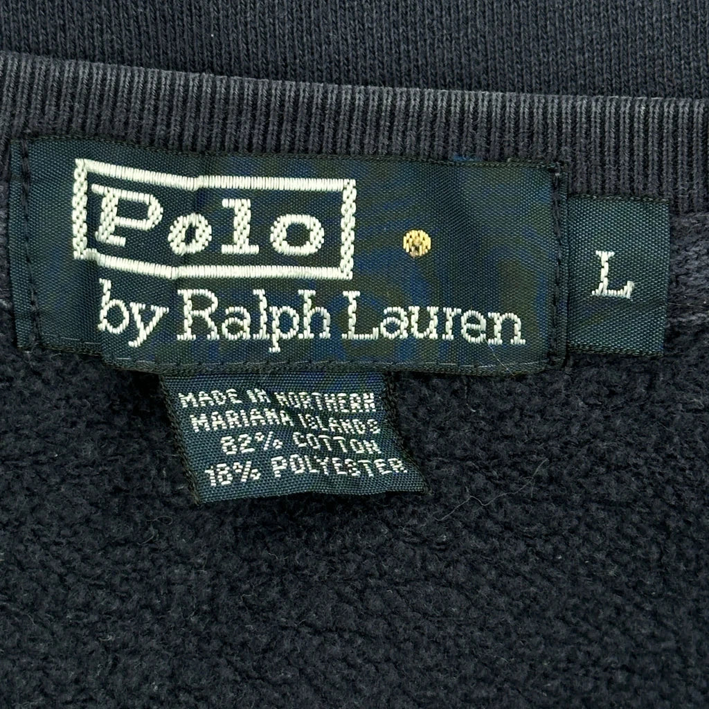 Polo By Ralph Lauren Sweatshirt - Large Navy Cotton Blend - Image 3