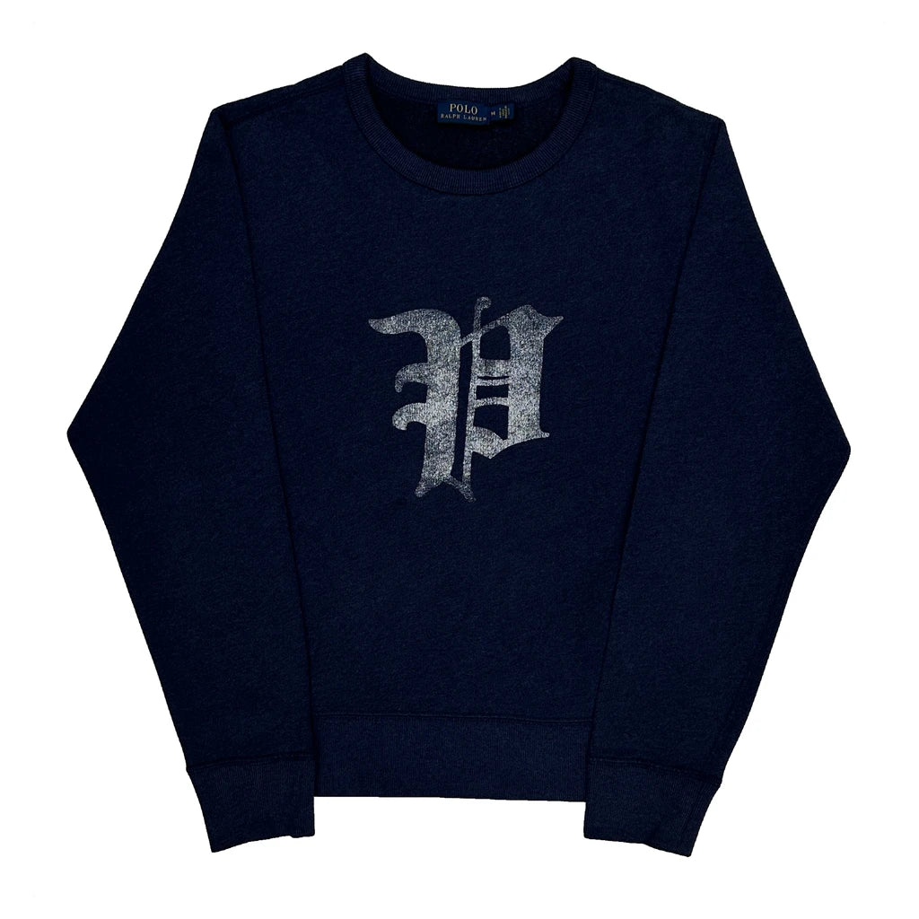 Polo By Ralph Lauren Rl Crest Sweatshirt - Medium Navy Cotton