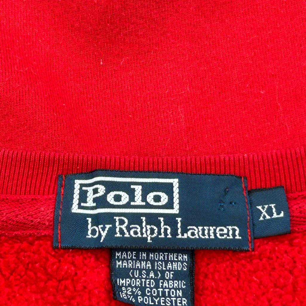 Polo By Ralph Lauren Sweatshirt - XL Red Cotton - Image 3