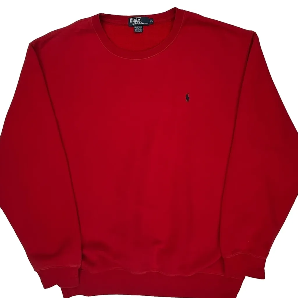 Polo By Ralph Lauren Sweatshirt - XL Red Cotton - Image 4