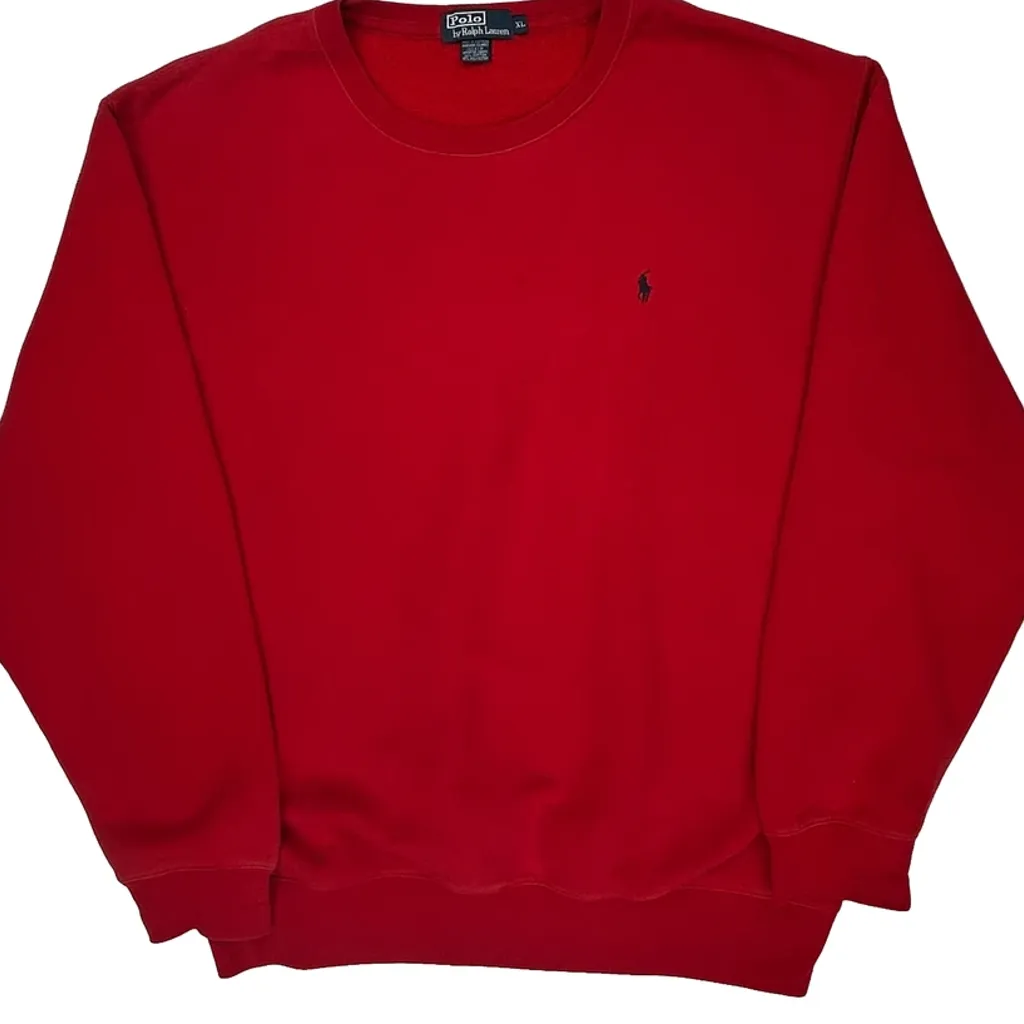 Polo By Ralph Lauren Sweatshirt - XL Red Cotton - Image 5