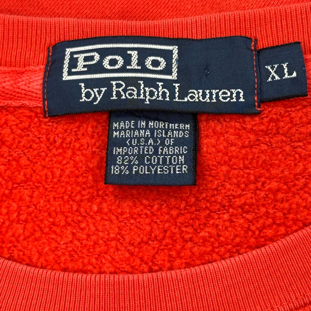 Polo By Ralph Lauren Sweatshirt - XL Red Cotton Blend - Image 3