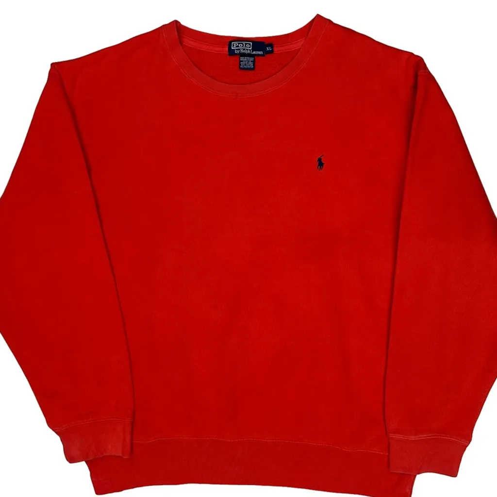 Polo By Ralph Lauren Sweatshirt - XL Red Cotton Blend - Image 5