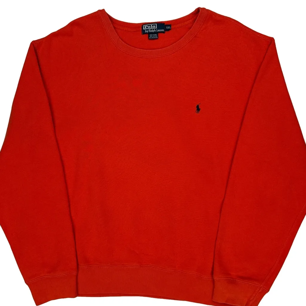 Polo By Ralph Lauren Sweatshirt - 2XL Red Cotton Blend - Image 4