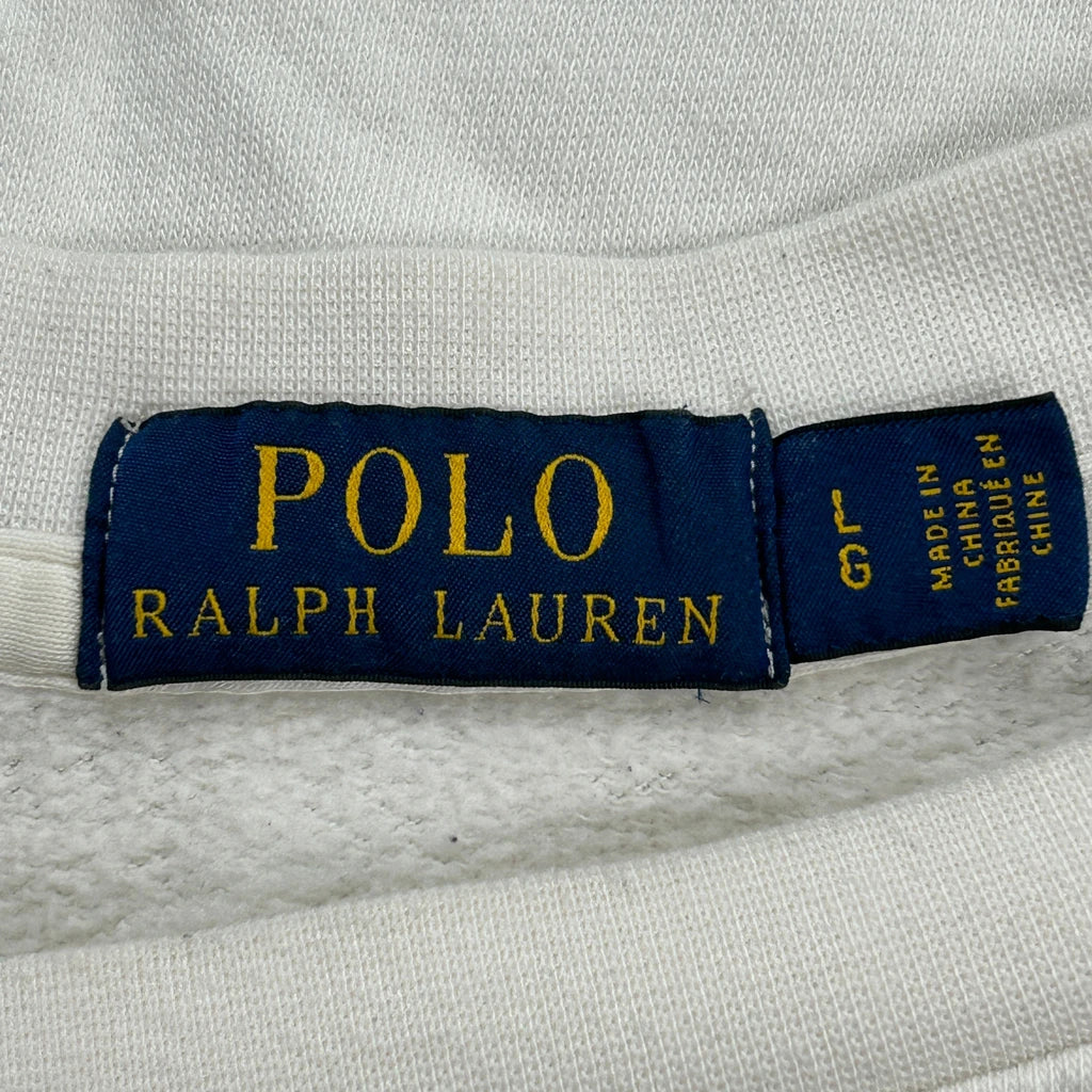 Polo By Ralph Lauren Spellout Sweatshirt - Large White Cotton - Image 3