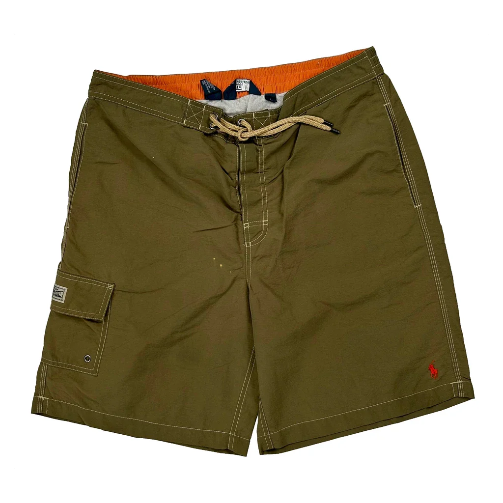 Polo By Ralph Lauren Swim Shorts - Large Green Nylon - Image 2