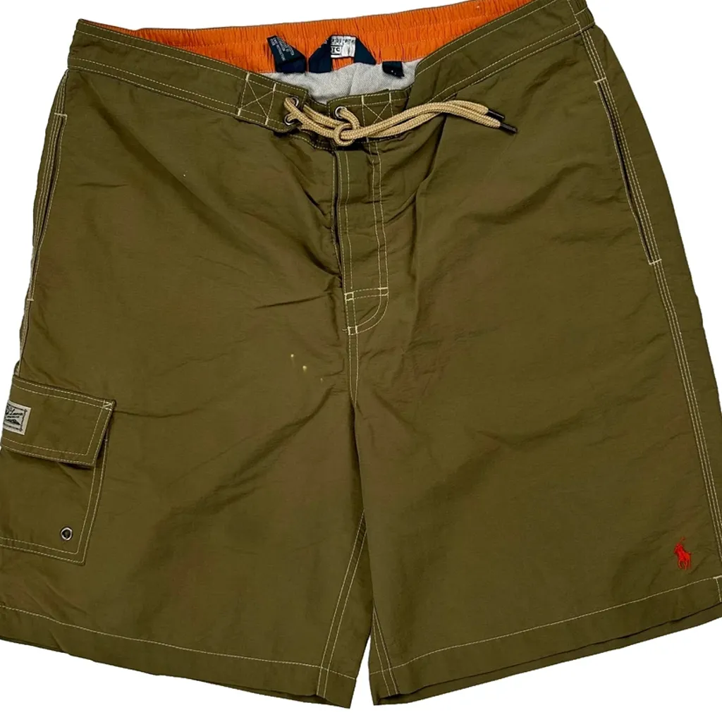 Polo By Ralph Lauren Swim Shorts - Large Green Nylon - Image 6